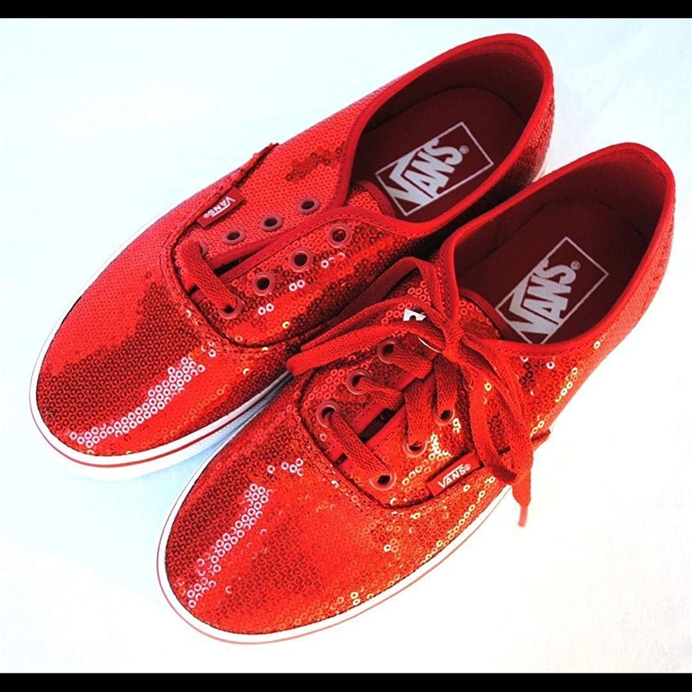 Red Sequin Vans